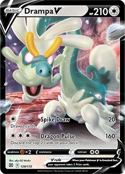 Carta Pokémon Drampa V  código 128/172 - TCG Pokémon