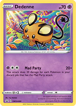 Carta Pokémon Dedenne  código SWSH080 - TCG Pokémon