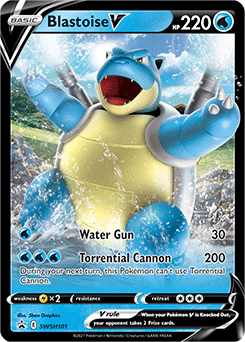 Carta Pokémon Blastoise V ESPAÑOL código SWSH101 - TCG Pokémon