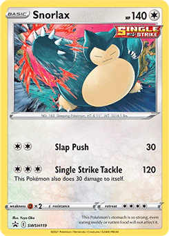 Carta Pokémon Snorlax ESPAÑOL código SWSH119 - TCG Pokémon