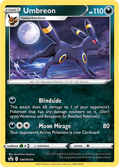 Carta Pokémon Umbreon  código SWSH129 - TCG Pokémon