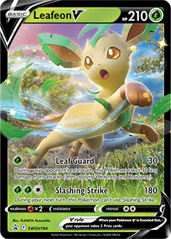 Carta Pokémon Leafeon V idioma INGLES código SWSH194 - TCG Pokémon