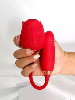 Vibrador Flower 2 em 1 - Recarregável USB - loja online