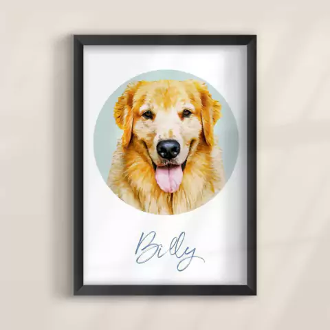 Quadro Pet Personalizado Individual 2 - Quadro Novo
