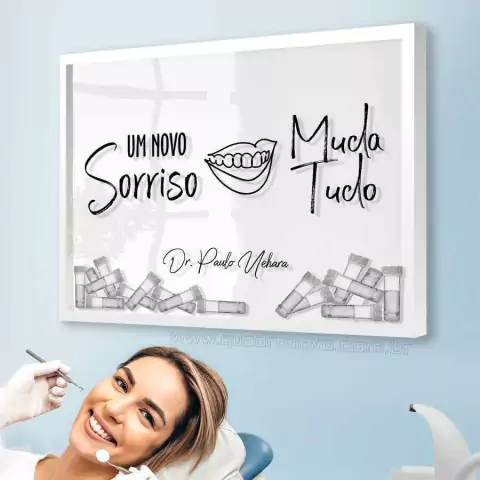 Quadro para Frascos - Novo Sorriso - Quadro Novo