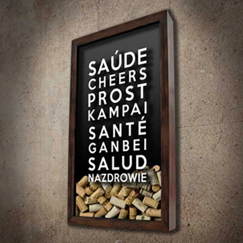 Quadro Porta Rolhas Brindes - Quadro Novo