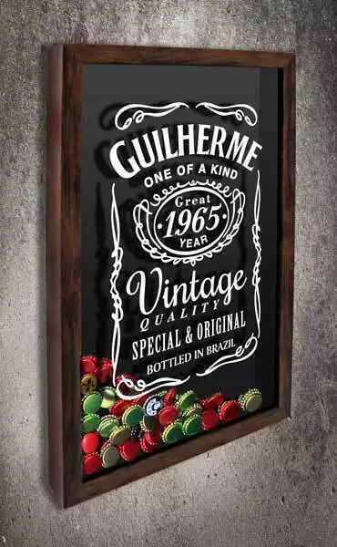 Porta Tampinhas Personalizado Jack Daniels - Quadro Novo