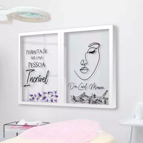 Quadro Misto para Frascos e Seringas - Seja Incrível - Quadro Novo