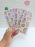 Cartela de adesivos holográficos Menina Kawaii - comprar online