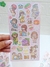 Cartela de adesivos holográficos Menina Kawaii na internet
