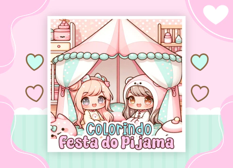 Livro de Colorir Festa do pijama Sob encomenda. - comprar online