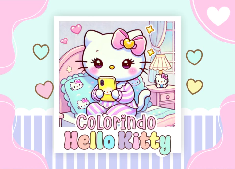 Livro de Colorir Hello Kitty - Sob encomenda