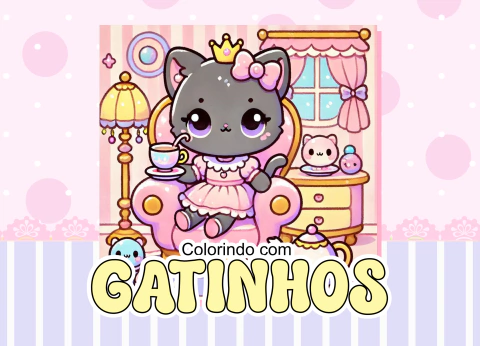 Livro de Colorir Gatinhos- Sob encomenda - comprar online