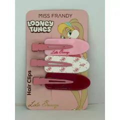 Presilhas de Cabelo Coloridas, Presilhas de Maquiagem, Presilha Jacaré - Miss Frandy - looney tunes