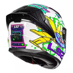 LS2 CAPACETE FF810 VIGO SPACE ATTACK WHITE/PURPLE 56/S - Wan Foguete