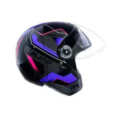 CAPACETE FREEWAY BLEND PRETO COM ROXO