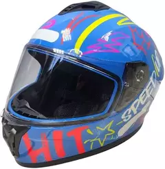 RACE TECH CAPACETE HIT FASTER BLUE/YELLOW 58/M - comprar online