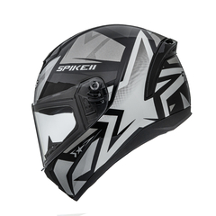 CAPACETE SPIKE II 1ST PRETO COM PRATA