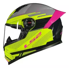 LS2 CAPACETE FF358 S DIGITAL BLK/YELLOW 60/L - Wan Foguete
