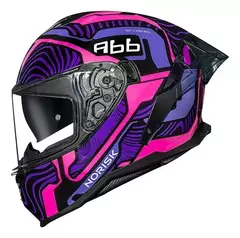 NORISK CAPACETE STRADA II FUSION PUR/BLK/PNK 58/M