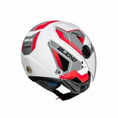 CAPACETE FREEWAY BLEND BRANCO COM VERMELHO - comprar online