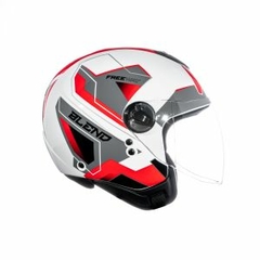 Imagem do CAPACETE FREEWAY BLEND BRANCO COM VERMELHO