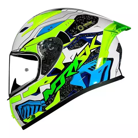 NORISK CAPACETE FLOW ROBOT WHT/YELLOW 58/M