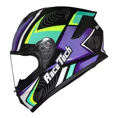 RACE TECH CAPACETE HIT DRAW BLK/PURPLE 56/S