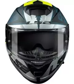 LS2 CAPACETE STORM FF800 SPRINTER MATTE BLK/SIL/COBALT 60/L - Wan Foguete