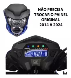 KIT FRENTE 2025-2024 BLOCO OTICO CARENAGEN LATERAL TAMP PAINEL TITAN/FAN (LAMP SUBST) NA COR CINZA UNA METALICO - loja online