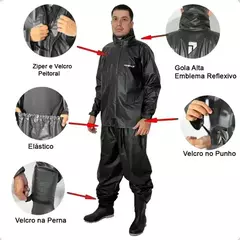 CONJUNTO CAPA DE CHUVA PIONEIRA PVC POP GOLA - GG - Wan Foguete