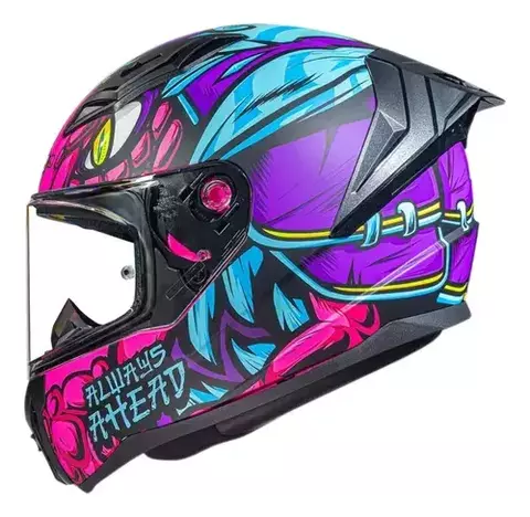 LS2 CAPACETE FF810 VIGO DRILLOX MATTE PURPLE/FUCHSIA