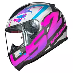 LS2 CAPACETE RAPID FF353 TAGLINE WHITE/PINK 56/S