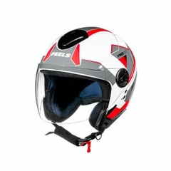 CAPACETE FREEWAY BLEND BRANCO COM VERMELHO - Wan Foguete