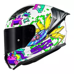 LS2 CAPACETE FF810 VIGO SPACE ATTACK WHITE/PURPLE 56/S - comprar online