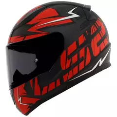 LS2 CAPACETE RAPID FF353 CROMO MATTE BLK/RED 62/XL