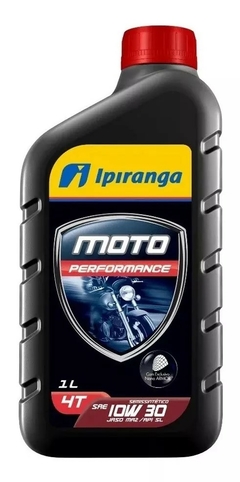 LUBRIFICANTE PARA MOTOR 4T IPIRANGA MOTO PERFORMANCE 10W30 SL - 1LT - comprar online