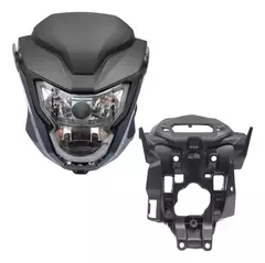 KIT FRENTE 2025-2024 BLOCO OTICO CARENAGEN LATERAL TAMP PAINEL TITAN/FAN (LAMP SUBST) NA COR CINZA UNA METALICO - Wan Foguete