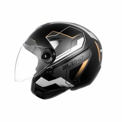 CAPACETE FREEWAY BLEND PRETO FOSCO COM DOURADO - loja online
