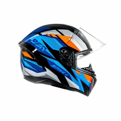 CAPACETE SPIKE II BSN PRETO COM AZUL