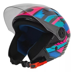 CAPACETE ABERTO X OPEN UP FOX COM VISEIRA INTERNA- ROSA - loja online