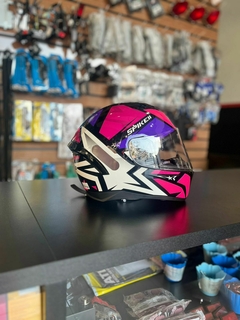 CAPACETE SPIKE II 1ST PRETO COM PINK