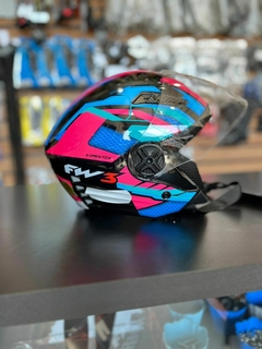 CAPACETE ABERTO X OPEN UP FOX COM VISEIRA INTERNA- ROSA