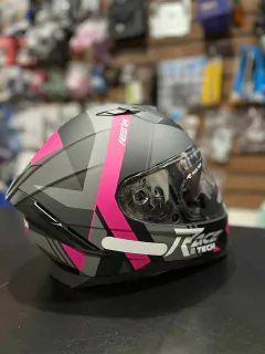 RACE TECH CAPACETE VOLT ABSTRAK MATTE BLK/PINK