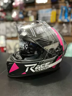 Imagem do RACE TECH CAPACETE VOLT ABSTRAK MATTE BLK/PINK