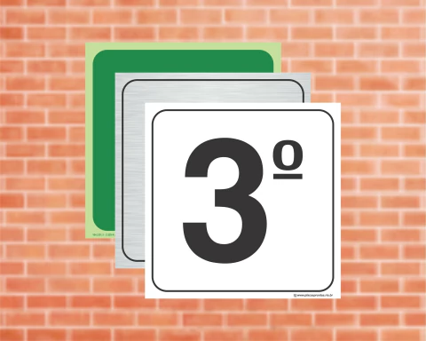 Placa Identificação de Pavimento 3º Andar (AN03)