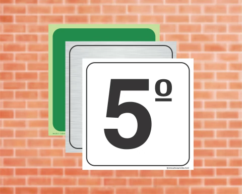 Placa Identificação de Pavimento 5º Andar (AN05)