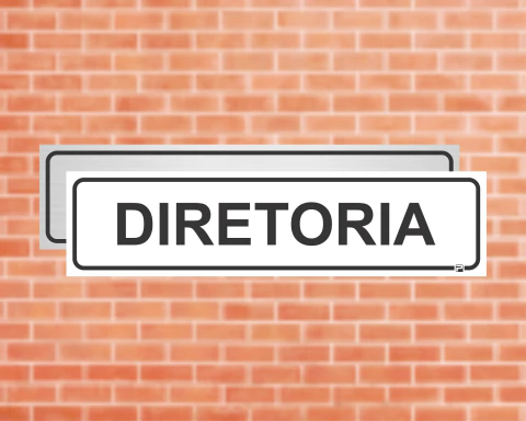 Placa de Sinalização 20x5cm para uso geral (COD: Diretoria)