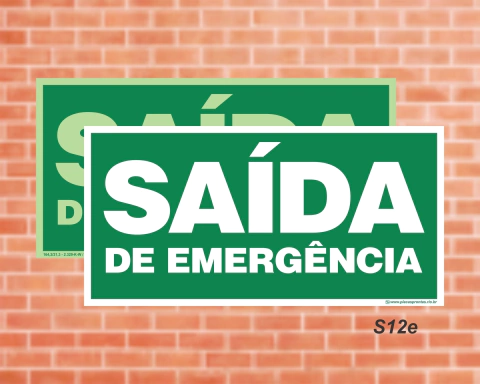 Placa Saída de Emergência (Cod.: S12E)