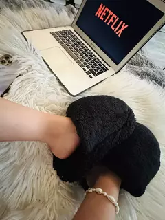 PANTUFLON TEDDY NEGRO